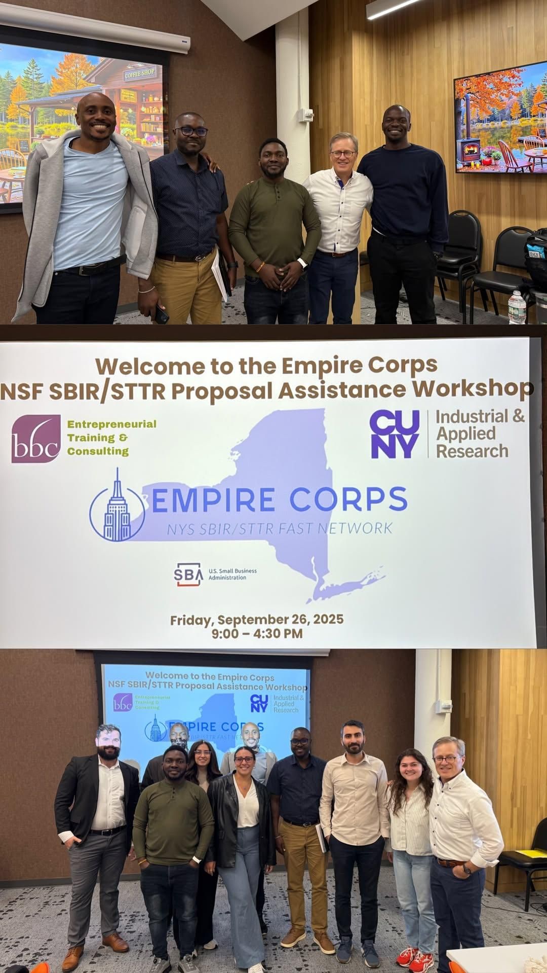 Axam team at an NSF Empire Corps SBIR/STTR Proposal Assistance Workshop